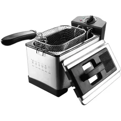 elta Edelstahl Fritteuse 3 Liter 2000W frittieren Elektro Temperaturkontrolle