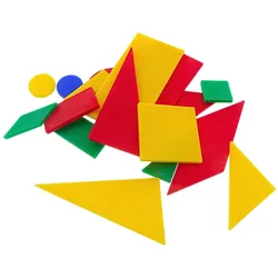 Legespiel geometrische Formen - Farbenfroh entdecken, was Geometrie bedeutet!