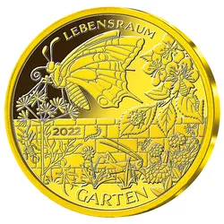 „Lebensraum Garten“ – die Gold-Ergänzungsprägung 2022 zur 5€-Münzenserie
