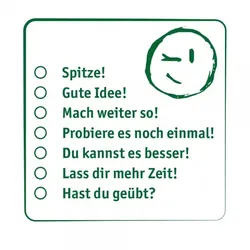 Pädagogik Holzstempel - Smiley Auswahl(50x50mm)