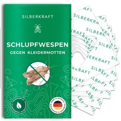 Schlupfwespen gegen Kleidermotten: 6 Lieferungen je 6 Karten (36 Karten gesamt)