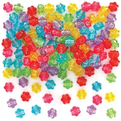 Glitzer Blumen Pony Perlen  (pro Set 300) Schmuck Basteln