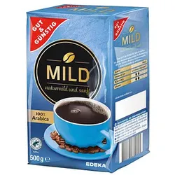 GUT&GÜNSTIG Mild Kaffee, gemahlen, Arabicabohnen mild, 500,0 g