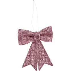 72x Schleifenanhänger Glitzer Weihnachtsbaum Christmas Schmuck Advent Dekoration