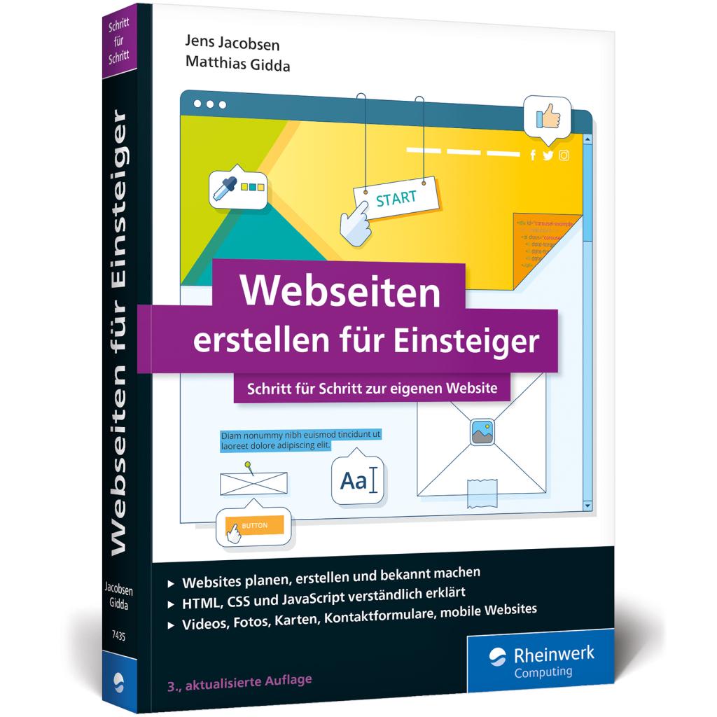 Webseiten erstellen für Einsteiger (Jacobsen, Jens~Gidda, Matthias)