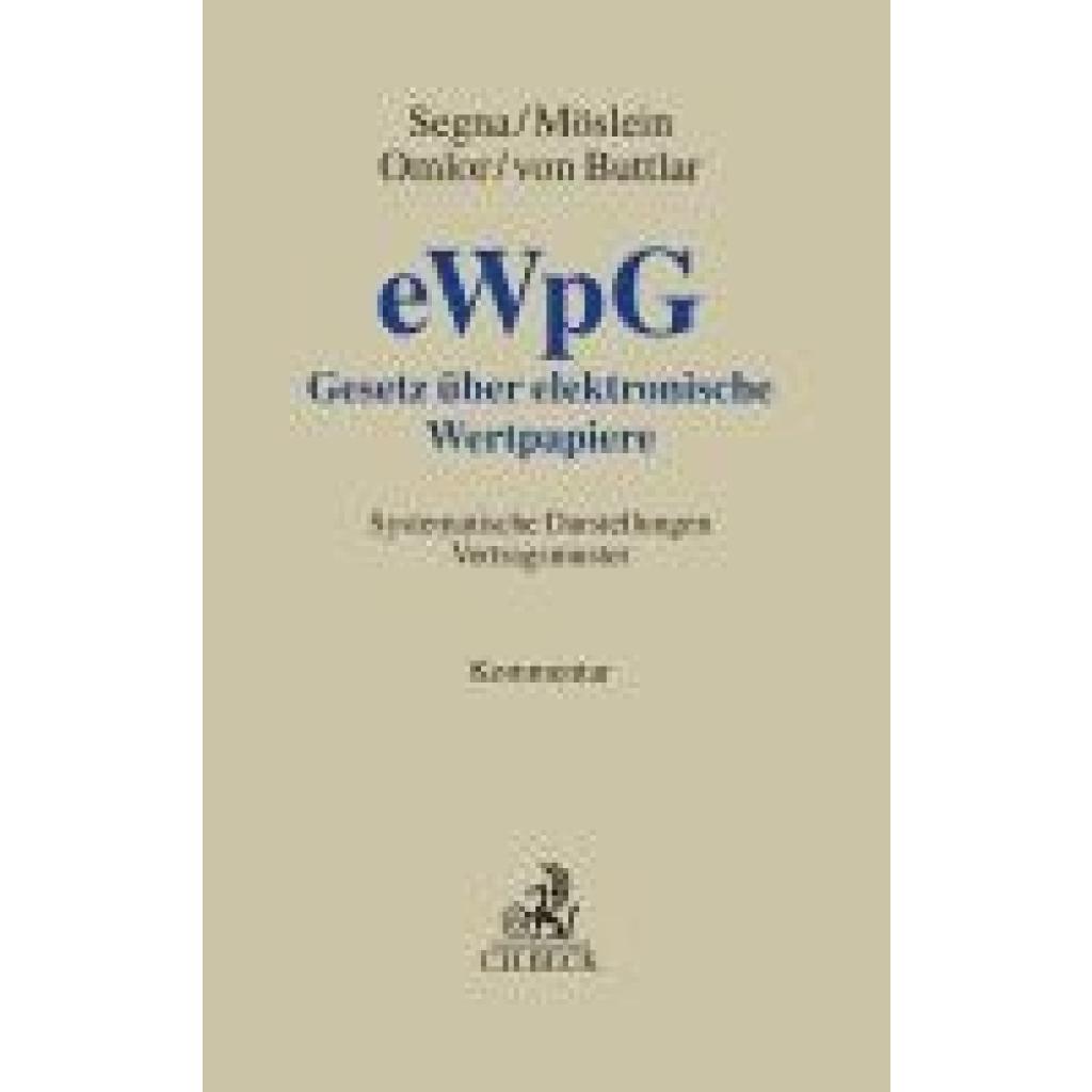 Gesetz über elektronische Wertpapiere - eWpG