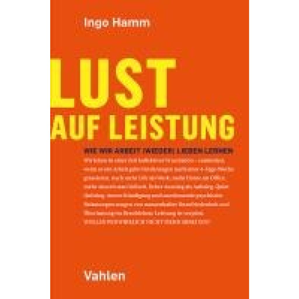 Hamm, Ingo: Lust auf Leistung